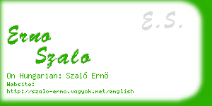 erno szalo business card
